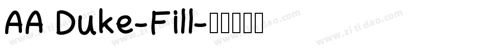 AA Duke-Fill字体转换